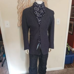 VINTAGE LINEN PINSTRIPED JACKET